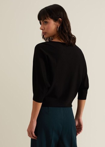 Phase Eight Cristine Knitwear Black Canada | LCQBWE-593